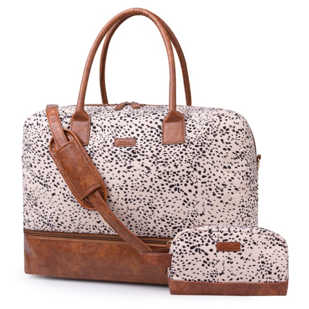 Canvas parade bag Stylish Brown and Black Speckled Handbag Set